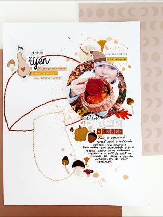 Podzim a houby prostě patří k sobě a jednoho praváka si @queen_art91 i vyšila do alba 😄 Ten je co? 😍 . . . #paperoamo...